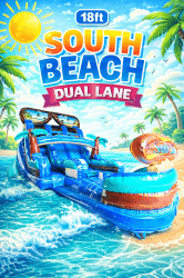 18ft South Beach Dual Lane Waterslide